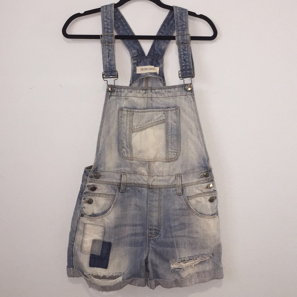 Hidden Jeans Denim Short Overalls